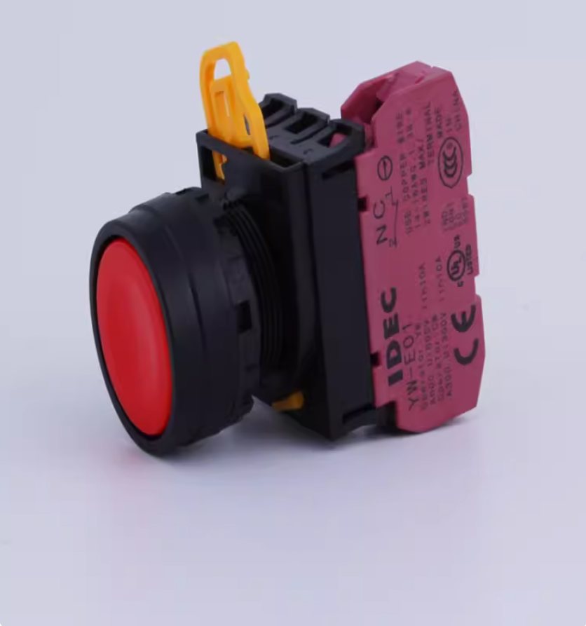 1PC New IDEC Push button switch YW1B-M1E01B 1NC black #LL