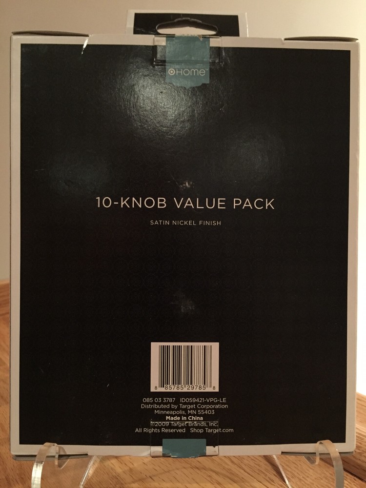 Target 10 Knob Value Pack +6 Octagonal Satin Nickel Finish Knobs (16) ~ NIB