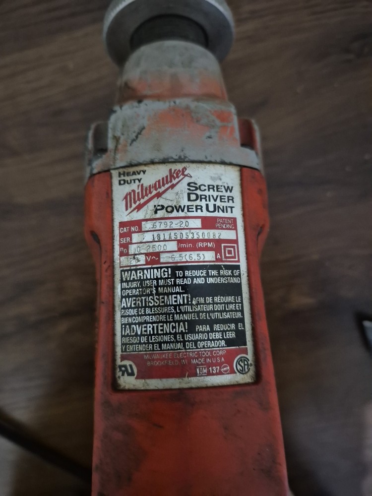 Milwaukee 6792-20 Screw Driver Power Unit