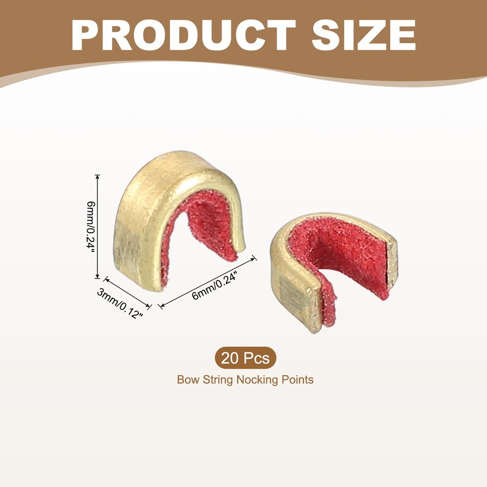 20 Pcs 6x3mm Bow String Nocking Points Red
