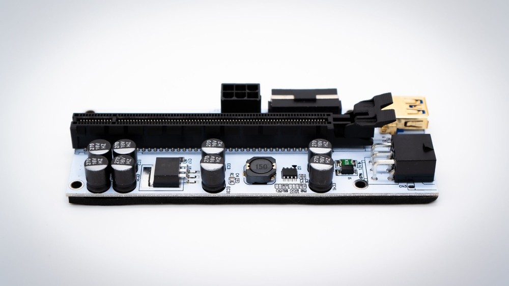 GPURISERS GPU RISERS 8 CAPACITOR 6 PACK RISERS PCI-E Board