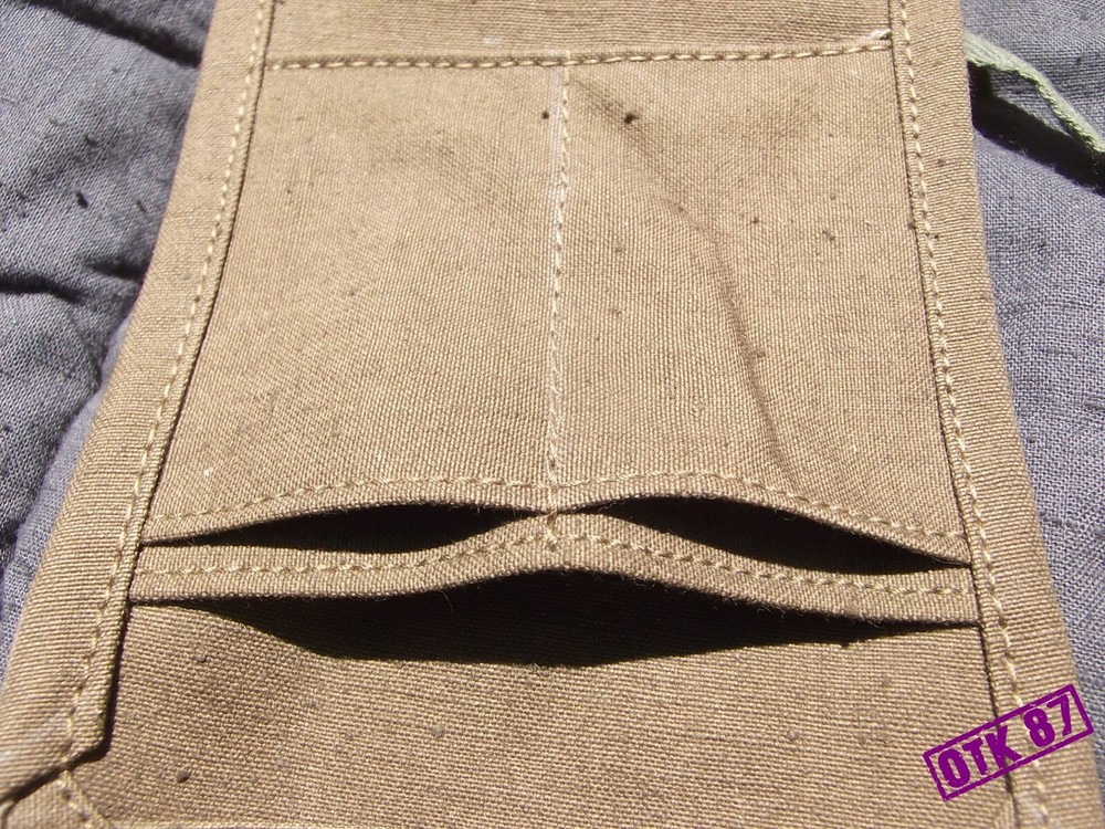 6 pocket cotton duck sewing pouch Red Army WW2. Reproduction