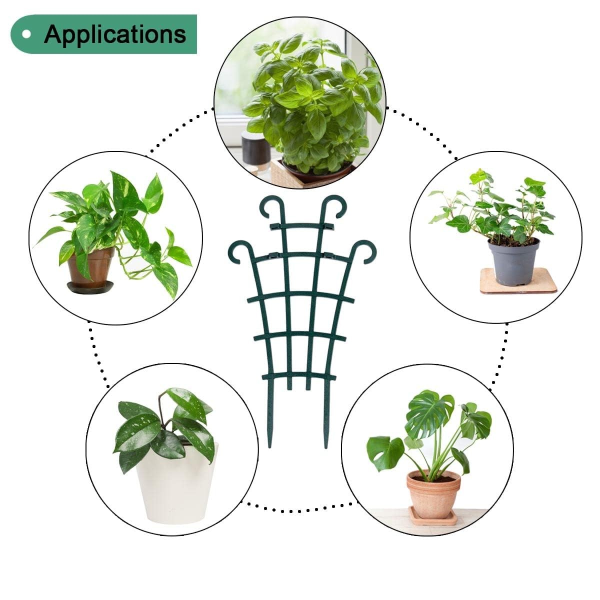 4 Pcs Trellis For Potted Plants Garden Trellis For Climbing Plants Outdoor for V