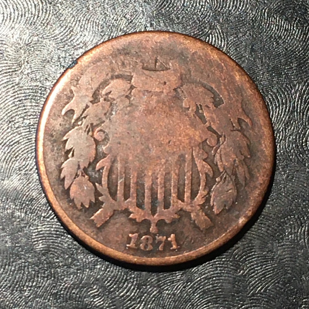 1871 Two Cent Piece - High Quality Scans #L245
