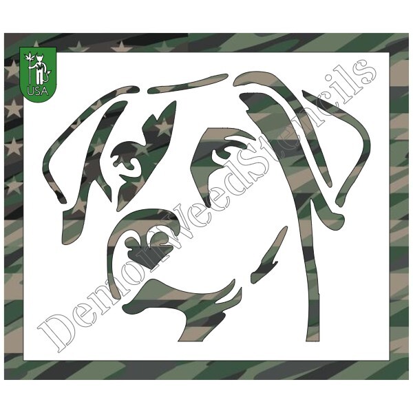 8"x9.5" Clear Plastic Stencil - Hound Dog (SCA188) (.007")