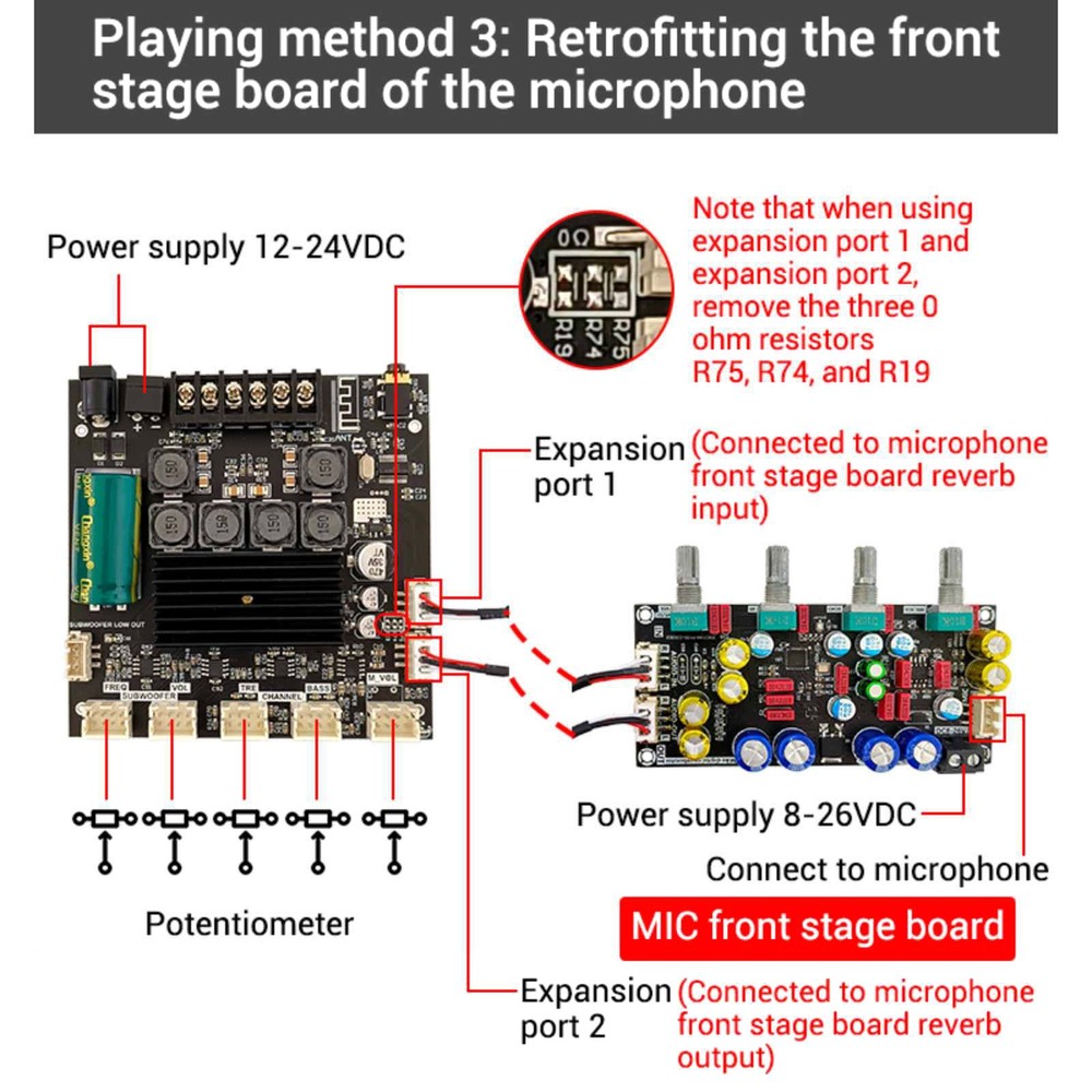 Power Amplifier Board Module 2.1 Channel 50W*2+100W Bluetooth TPA3116D2 tt