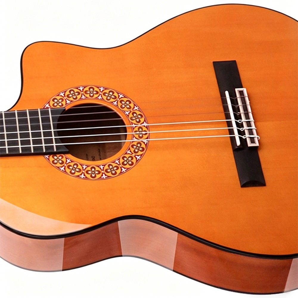 39-inch Standard Body & Cutaway Solid Top Classical Guitar