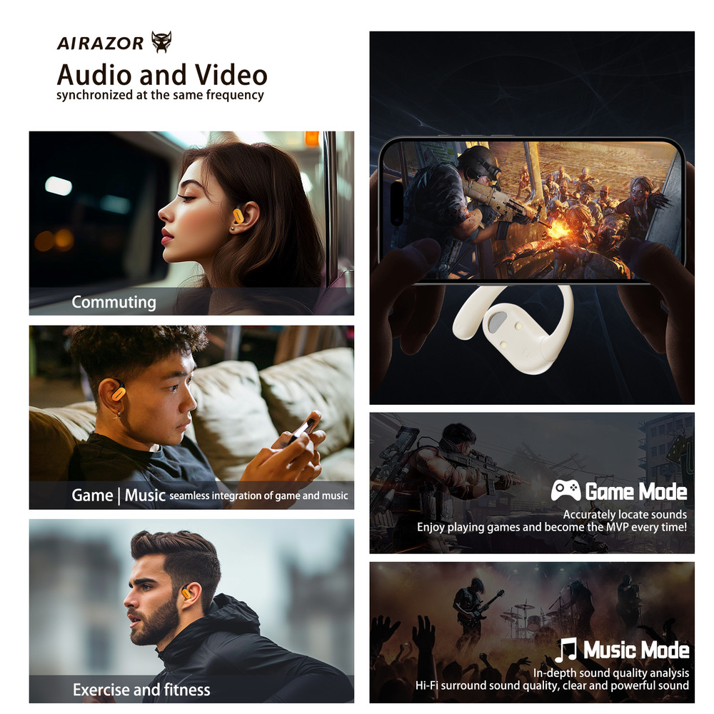 Transformers TF-T59 Ear-Hook Wireless Bluetooth Earbuds with Mic - Airazor™