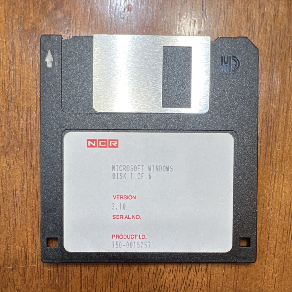 NCR Microsoft Windows 3.10 Floppy 3.5" Operating System 6 Disk Set English