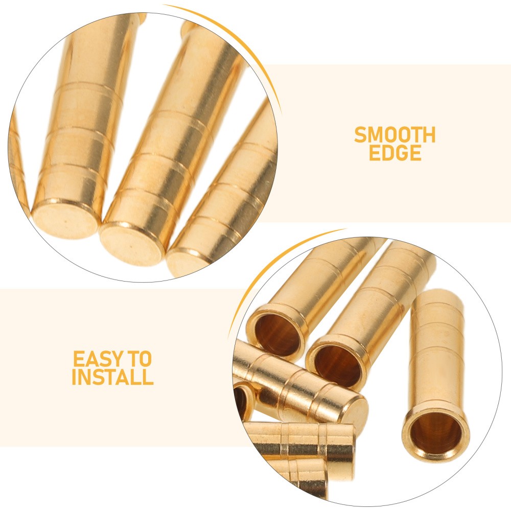 12 Pcs Arrow Connection Seat Points Insert Archery Connector Accessories Brass