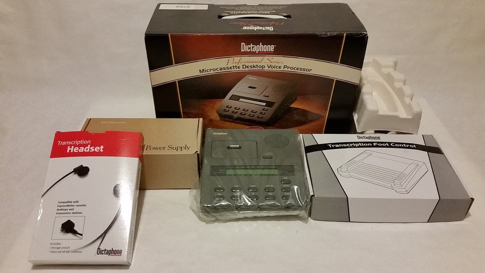 Dictaphone 3750 Transcriber w/Headset, Foot Control, Adpt