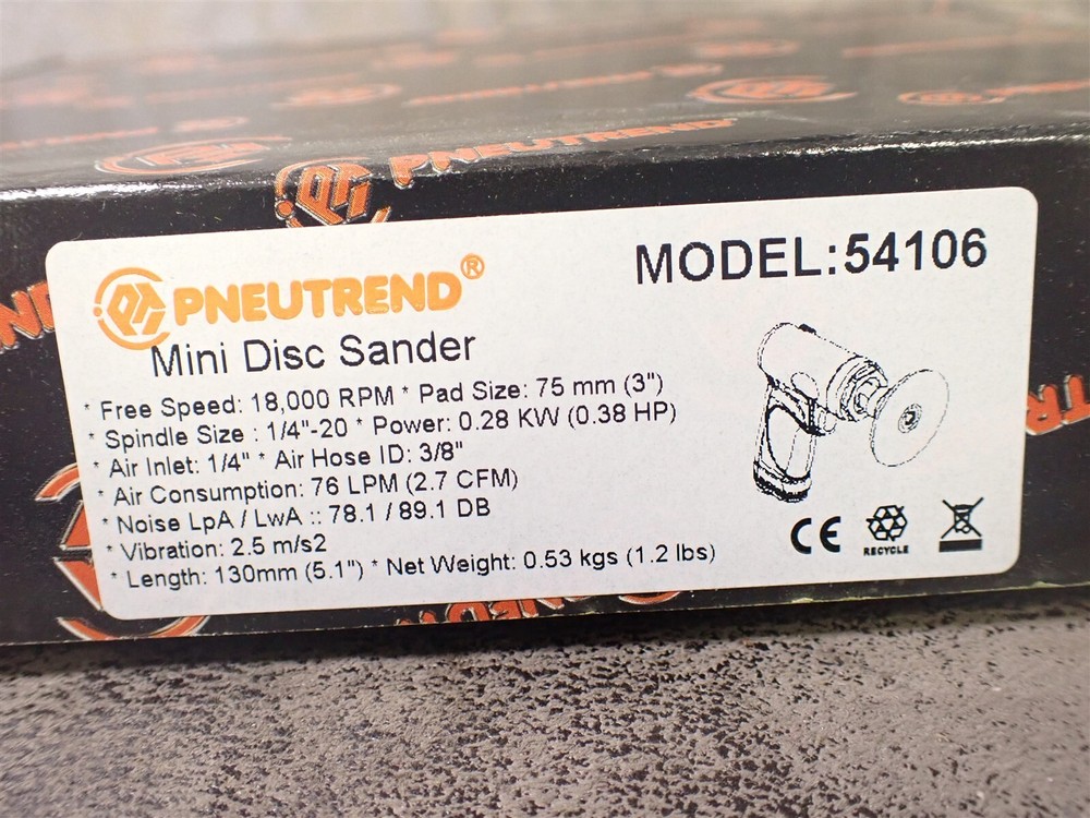 NEW Pneutrend 54106 Mini Disc Sander (P16)