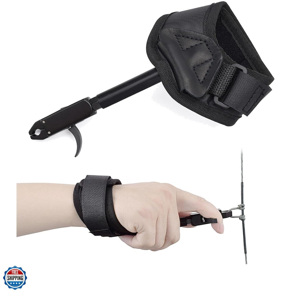 Compound Bow Release Aid Trigger Adult Archery Right Left Hand Adjustable Bla...
