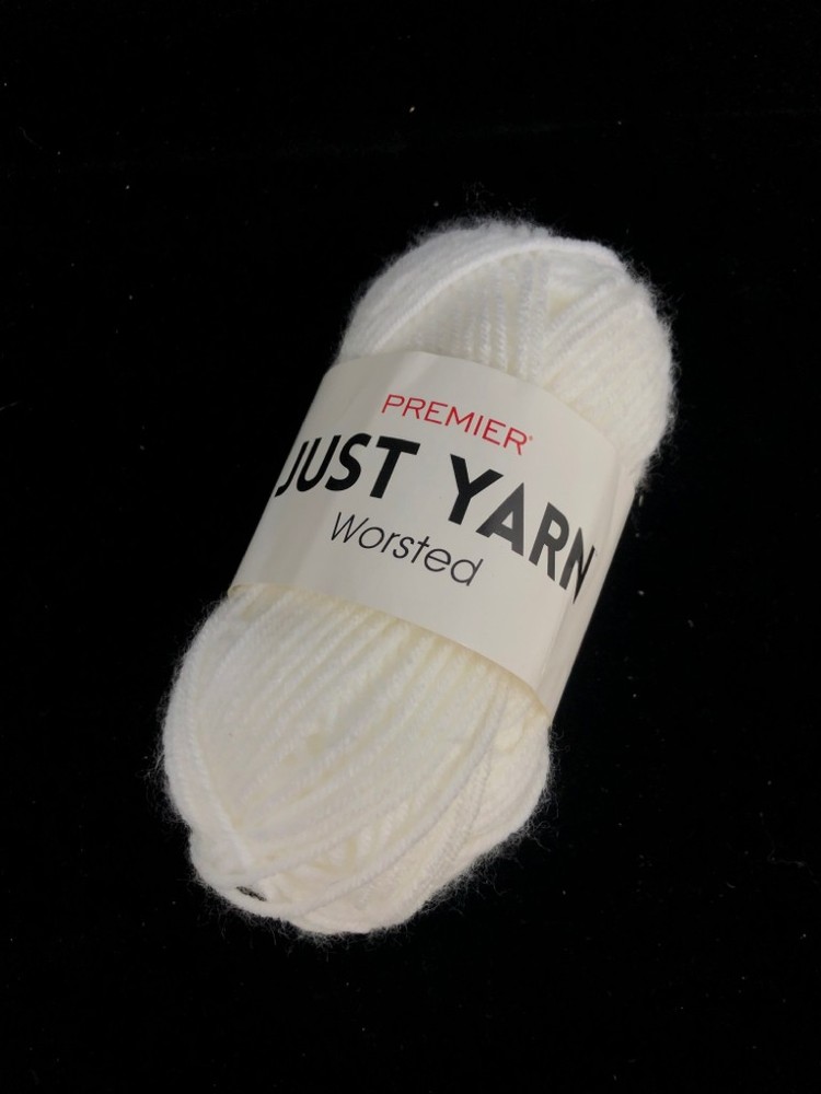 PREMIER WORSTED WHITE YARN.
