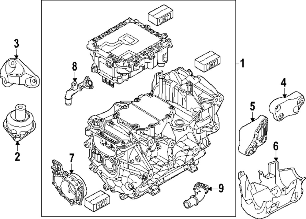 Genuine Audi Front Bracket 1EA-199-307-D