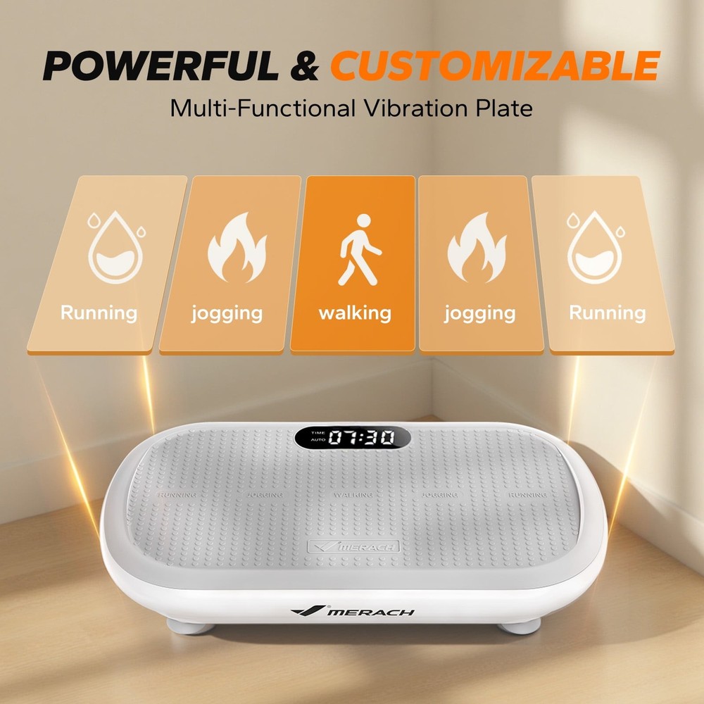 Vibration Plate Trainer Pro - 440 Lb Support, Enhanced Motor, Bluetooth, Silicon