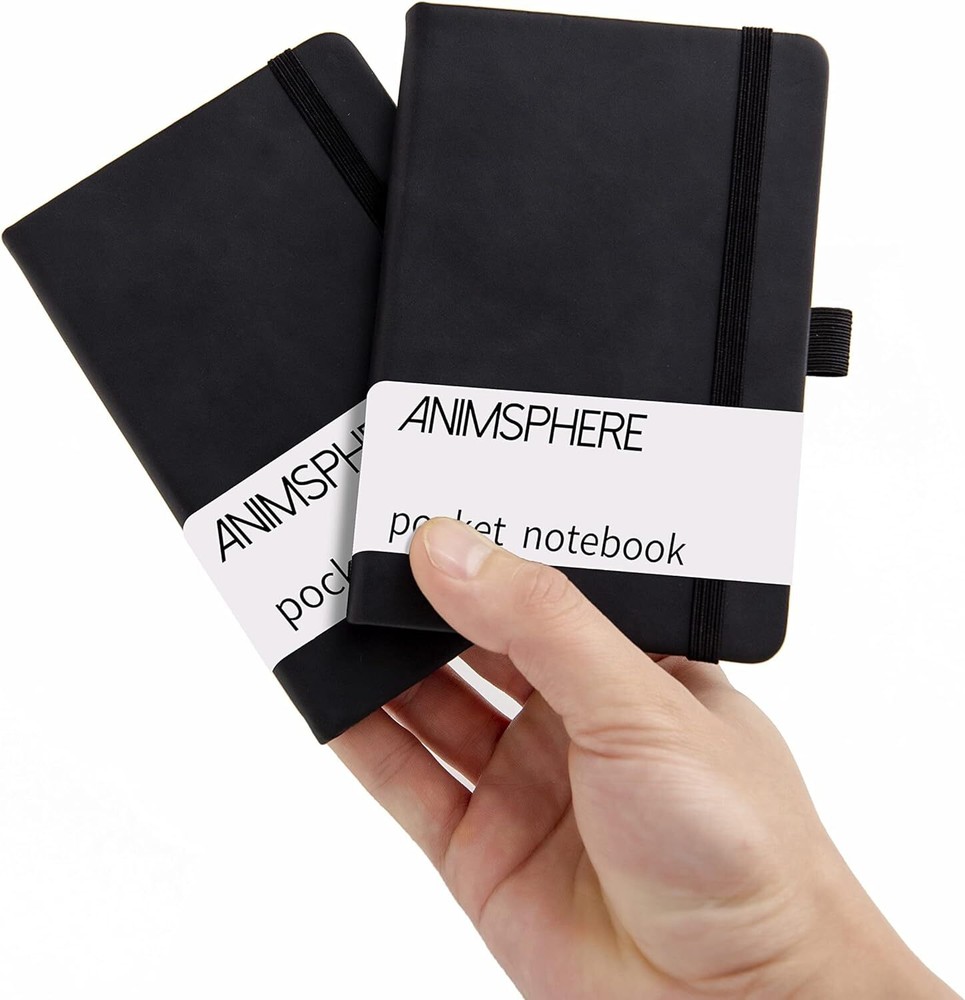 Animusphere (2Pack Pocket Notebook Small Journal 4 Black