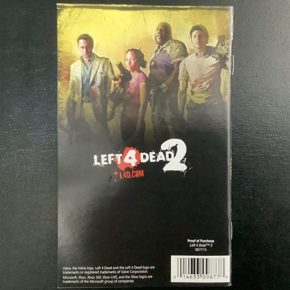 Left 4 Dead 2 Microsoft Xbox 360 Instruction Manual Only