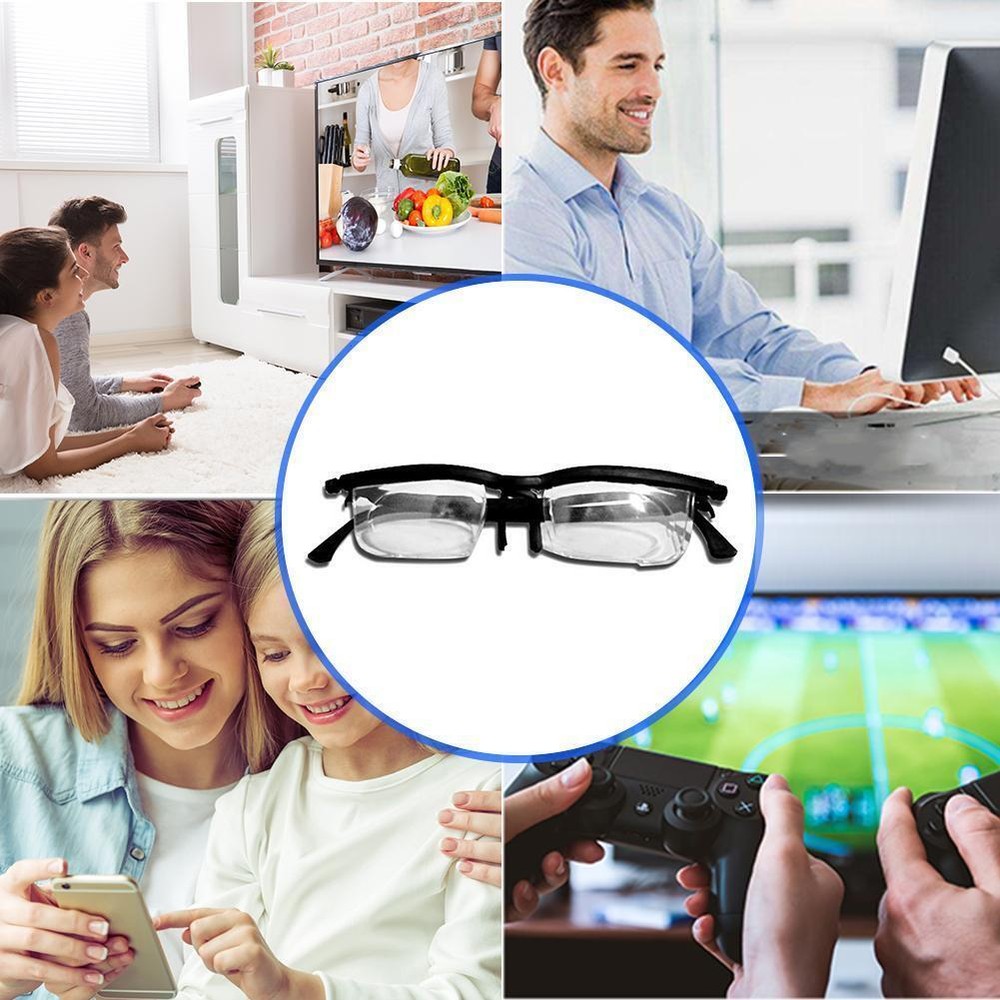 Vision Focus Adjustable Reading Glasses Myopia Eye Glasses Variable Lens Magnify