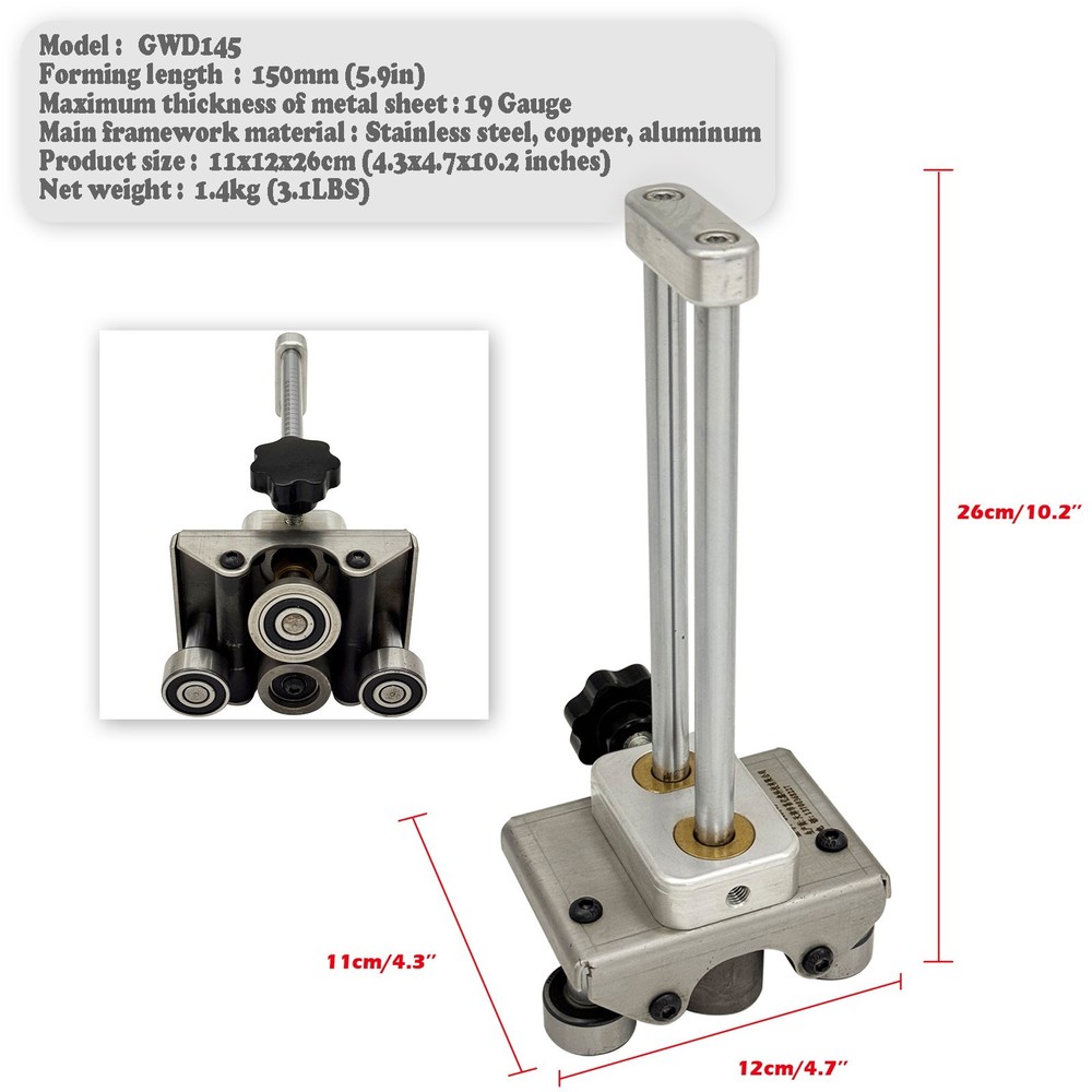 Single-head Manual Metal Panel Roll Bender Color Steel Tile Bending Machine