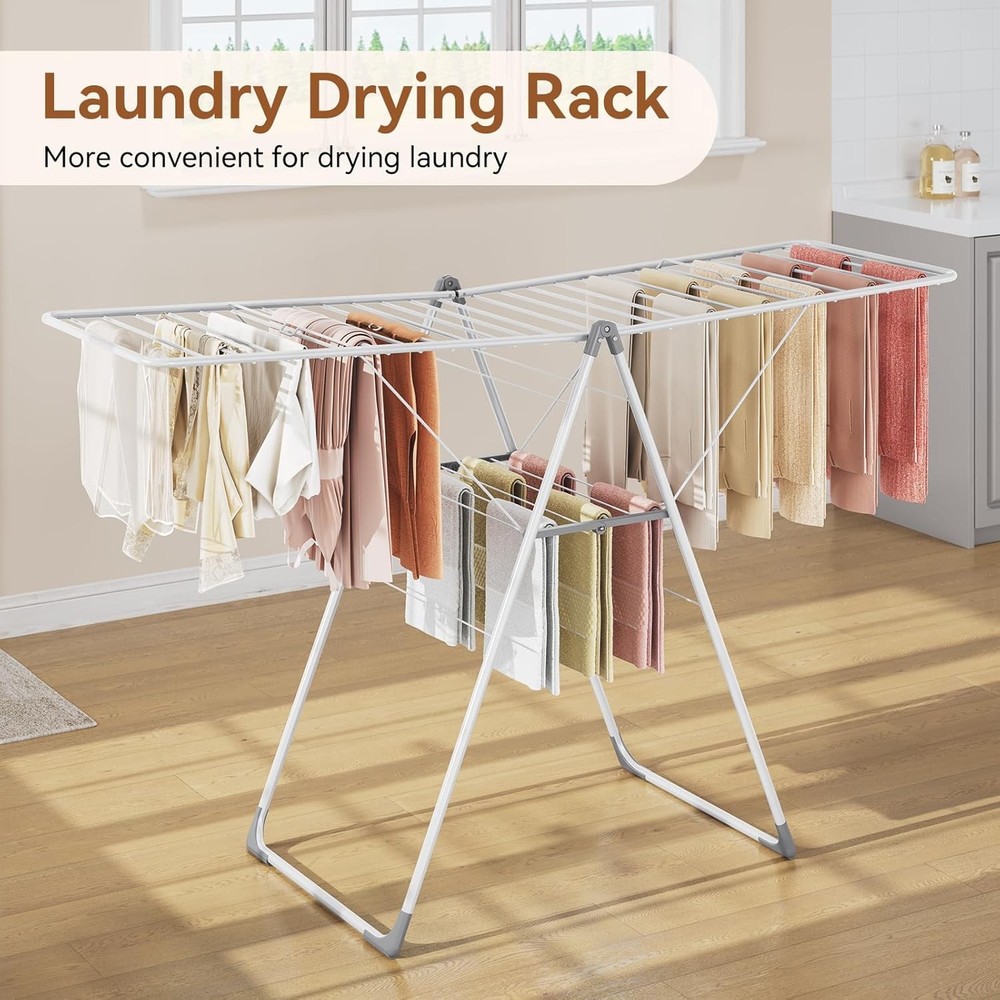 Clothes Drying Rack Foldable Drying Rack Clothing Sturdy Metal Laundry Drying
