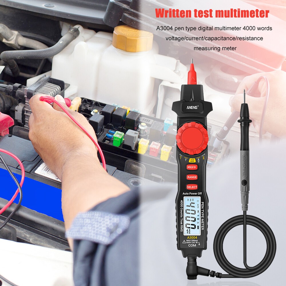 ANENG A3004 Pen Type Digital Multimeter AC DC Ammeter Voltmeter with Backlit LCD