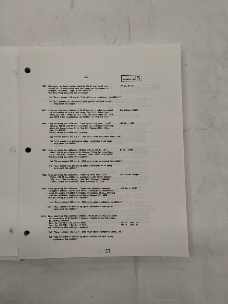 Piper Aircraft Type Specifications Manual-Copy