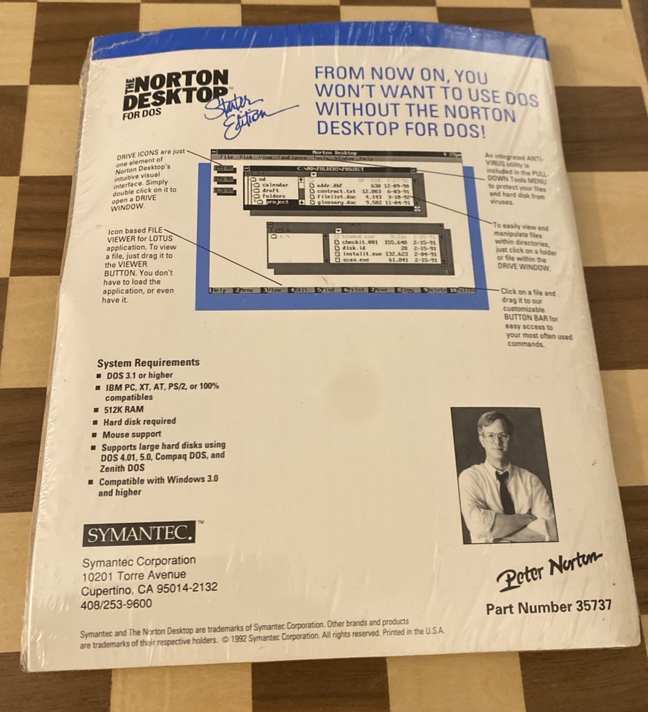 Norton Desktop For DOS Starter Edition- Vintage Sealed Software
