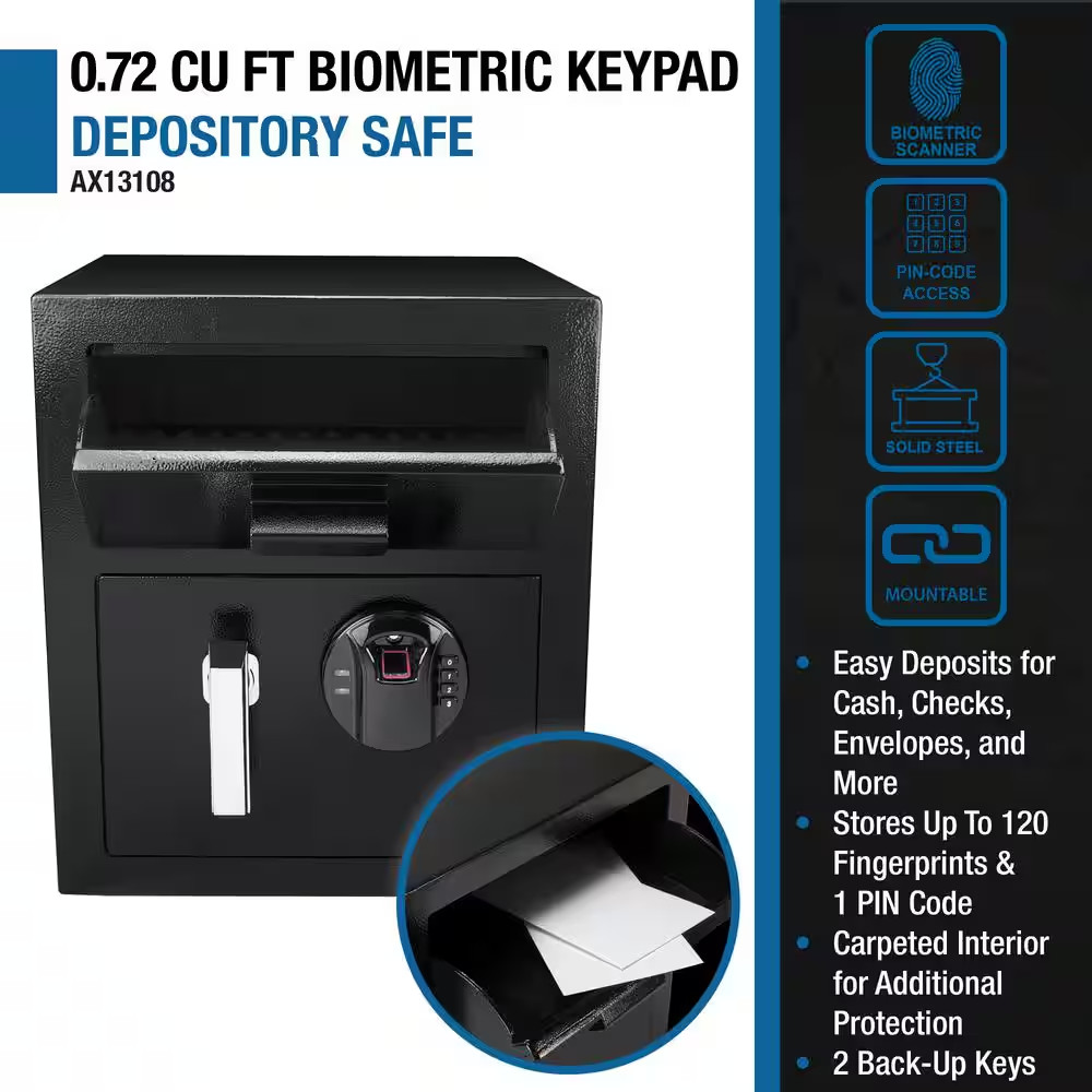 Biometric Keypad Depository Safe