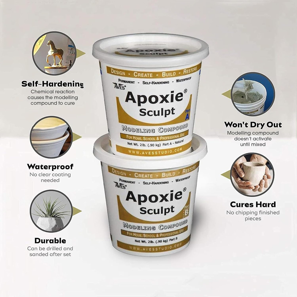 Modeling Compound 2 Part (A & B) - 4 Lb, White/Stone White