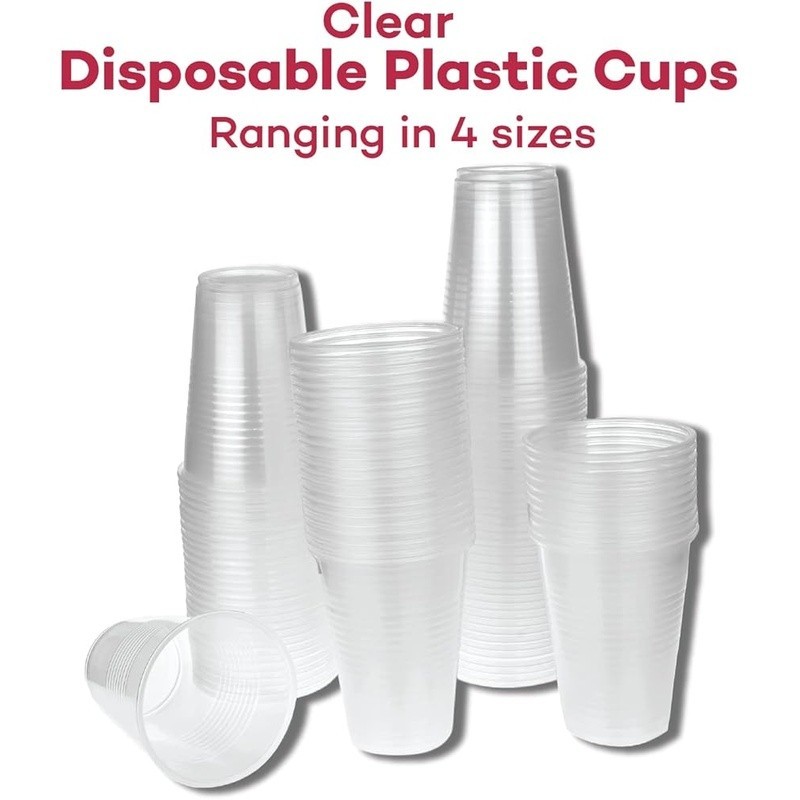 Disposable Clear Cups Professional Quality Multi-Use Bulk Pack Hygienic Solution