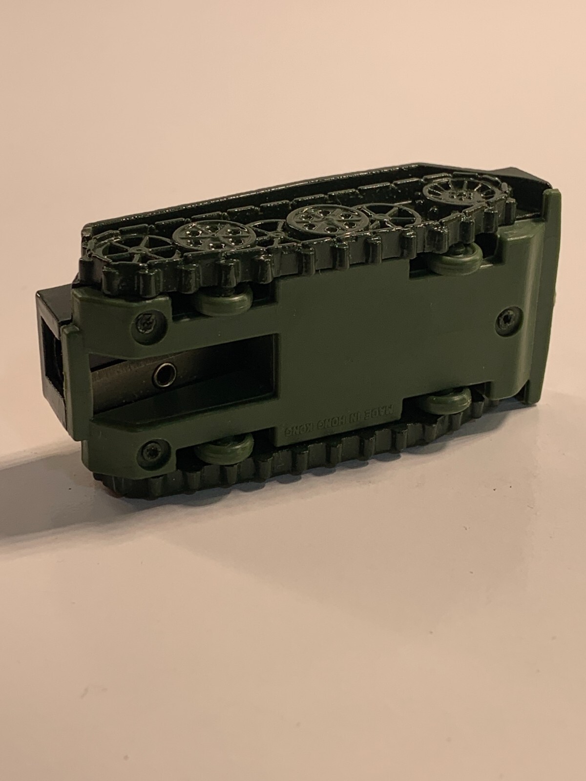 1980-90s Collectible Pencil Sharpener Green Army Tank With Moving Turret B8