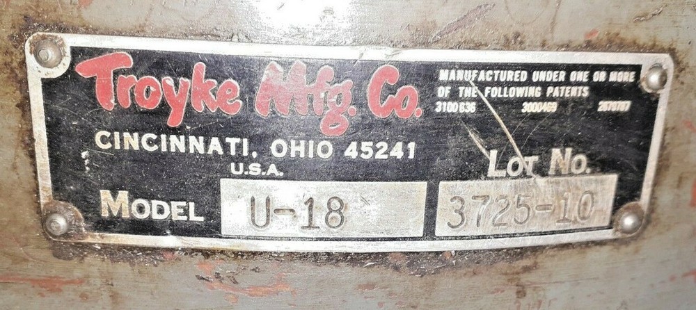 TROYKE ROTARY TABLE U-18 18"