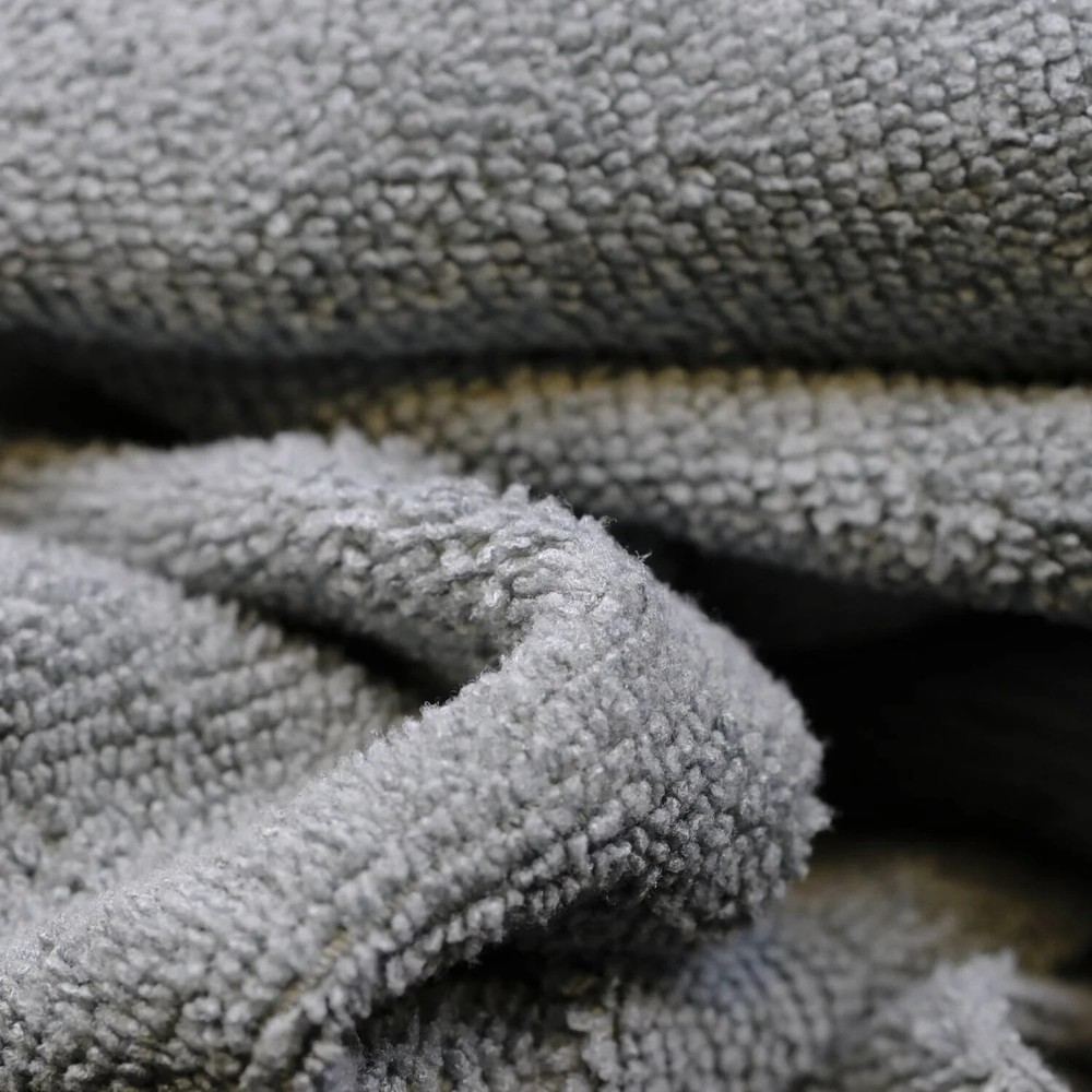 10 GREY MICROFIBRE CLOTHS 40X40 BUFFING & DRYING MULTI PURPOSE CLEANING WASHABLE