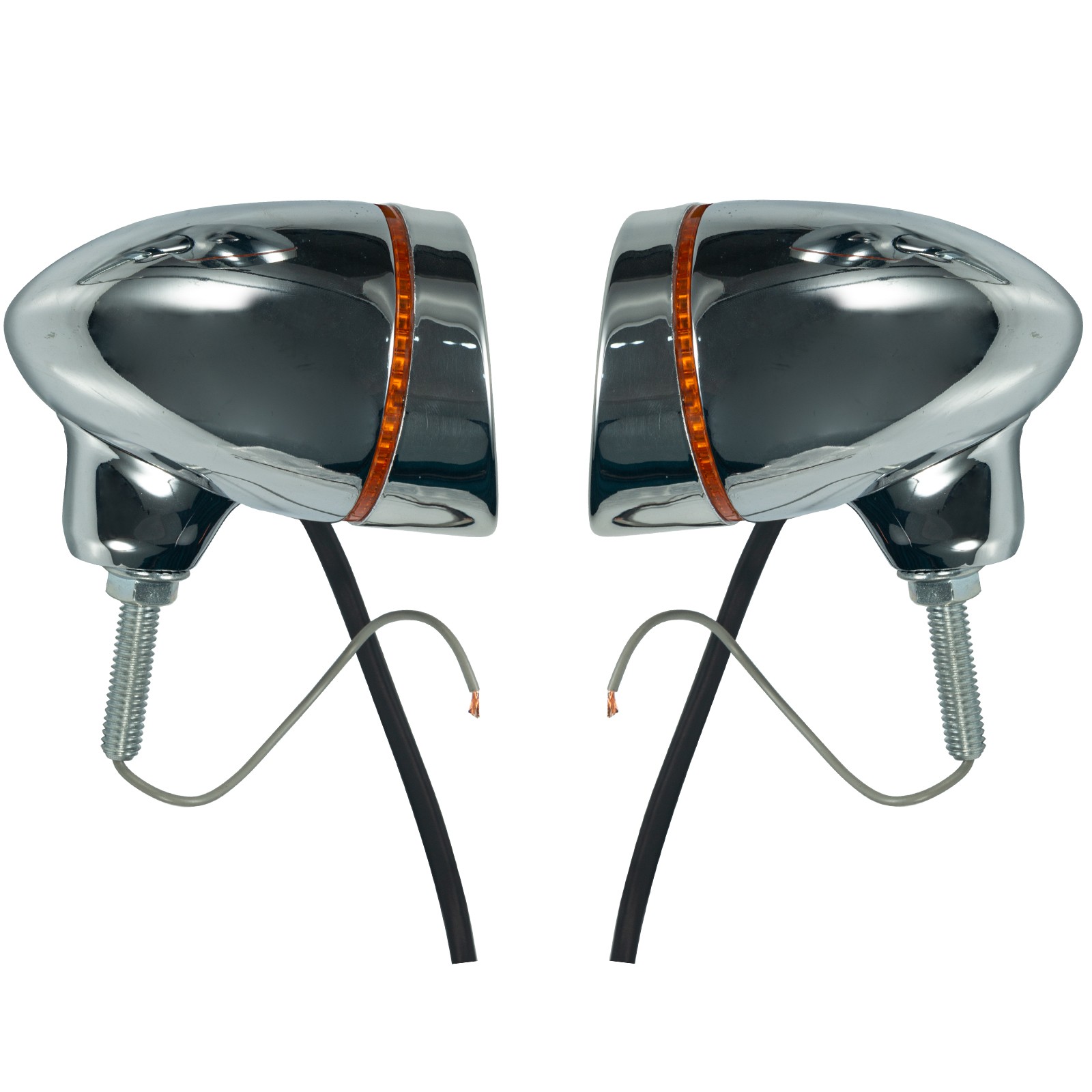 2pc aluminum Bullet Motorcycle Turn Signal Lights Front and Rear fit for Softail