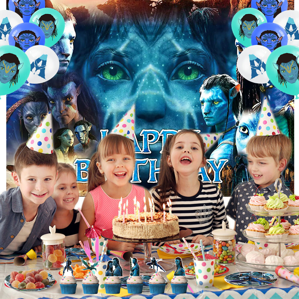 Avatar Party Supplies Party Decorations Set Plates Balloons Banner Tablecloth