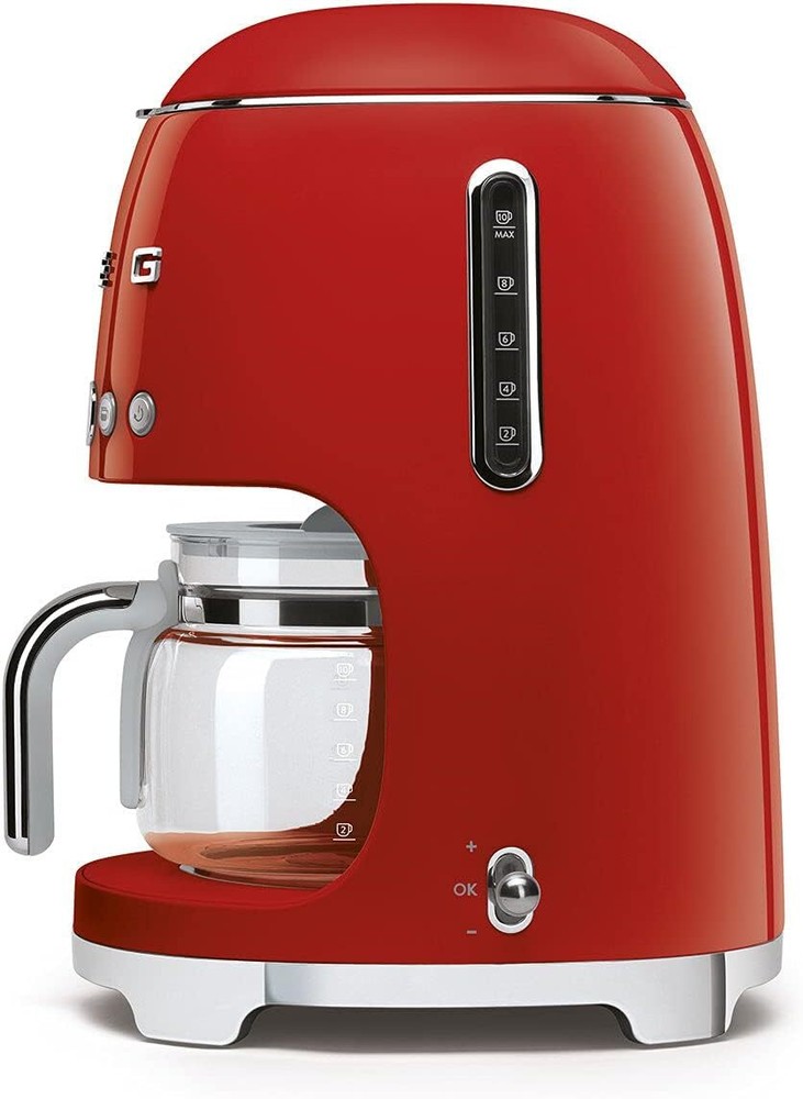 Smeg Drip Filter Coffee Machine, Red, 10 cup Red