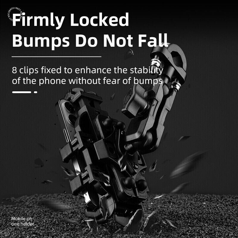 ROCKBROS Motorcycle Mobile Phone Holder 360° Adjustable Phone Stand Shockproof