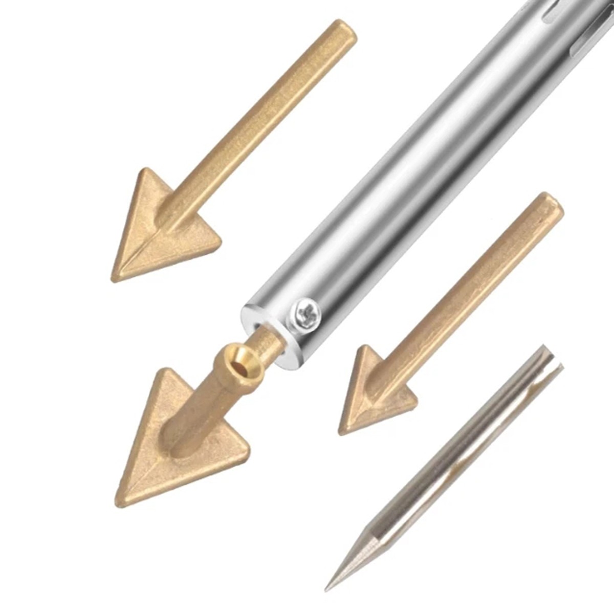4x Auto Plastic PP Welding Tips Soldering Iron Smooth Triangular Head Welder Kit
