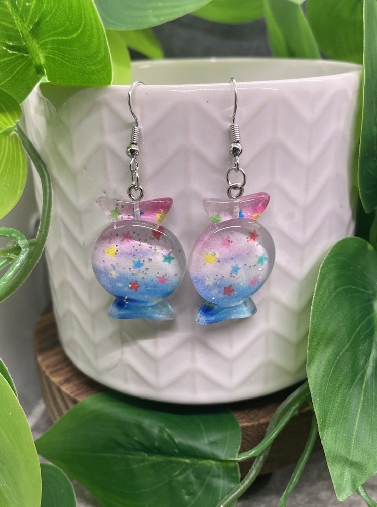 2” Silver-tone Candy Boho Drop Dangle Earring Set New Free Ship B7772