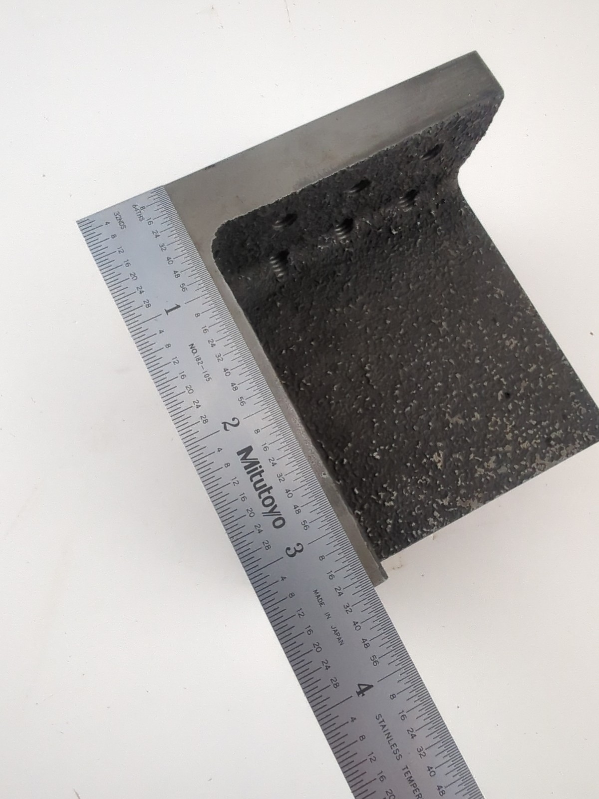 3" X 3 1/2" MACHINIST ANGLE PLATE W/ 1/4-20 HOLES PRECISION GROUND JIG FIXTURE