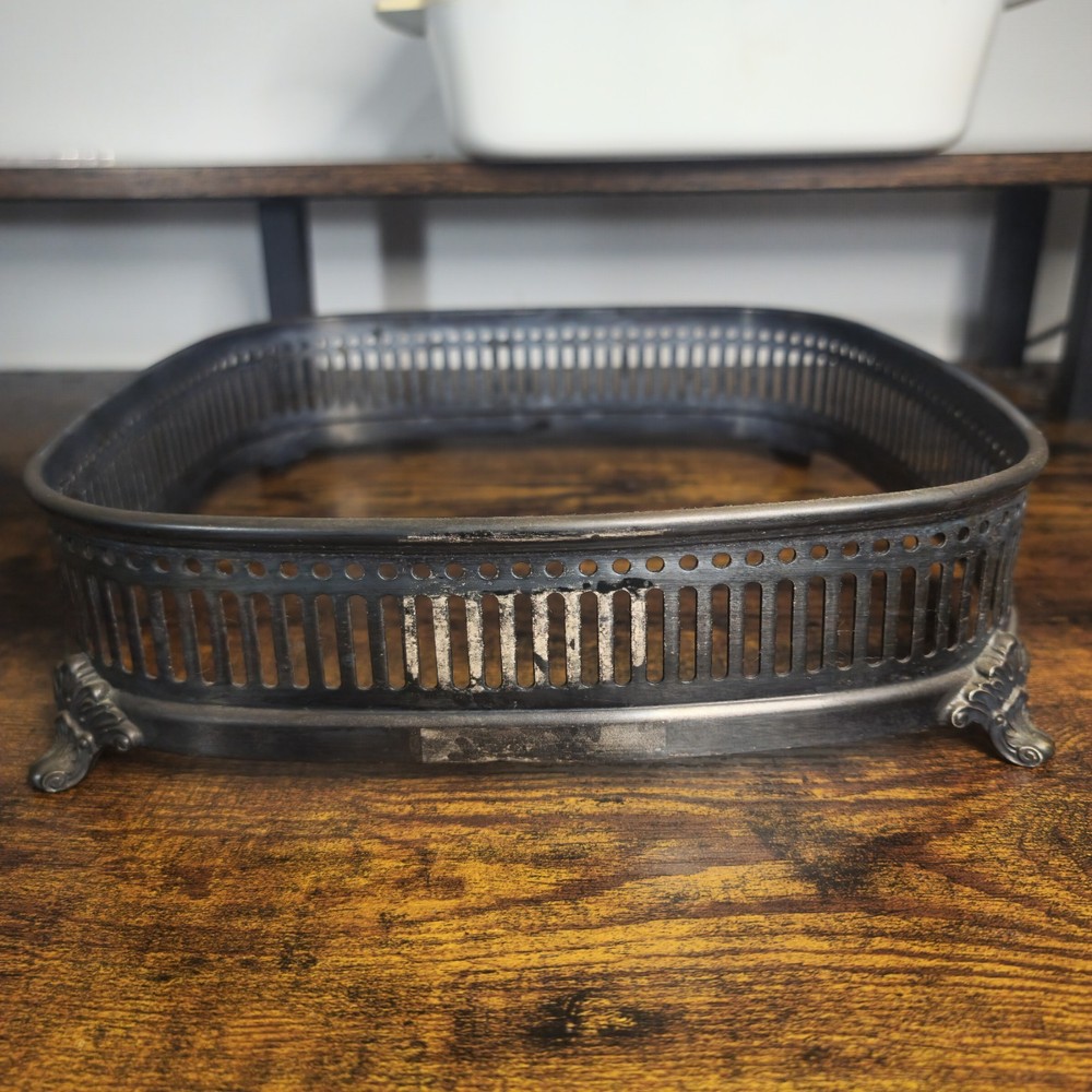 Gorham Silverplate Casserole Stand YC90 w/ Lid Insert Vintage Buffet Warm Dish