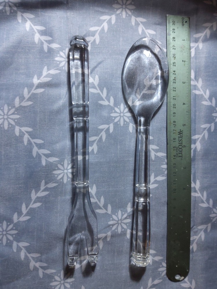 Crystal Cut Salad Servers Serveware