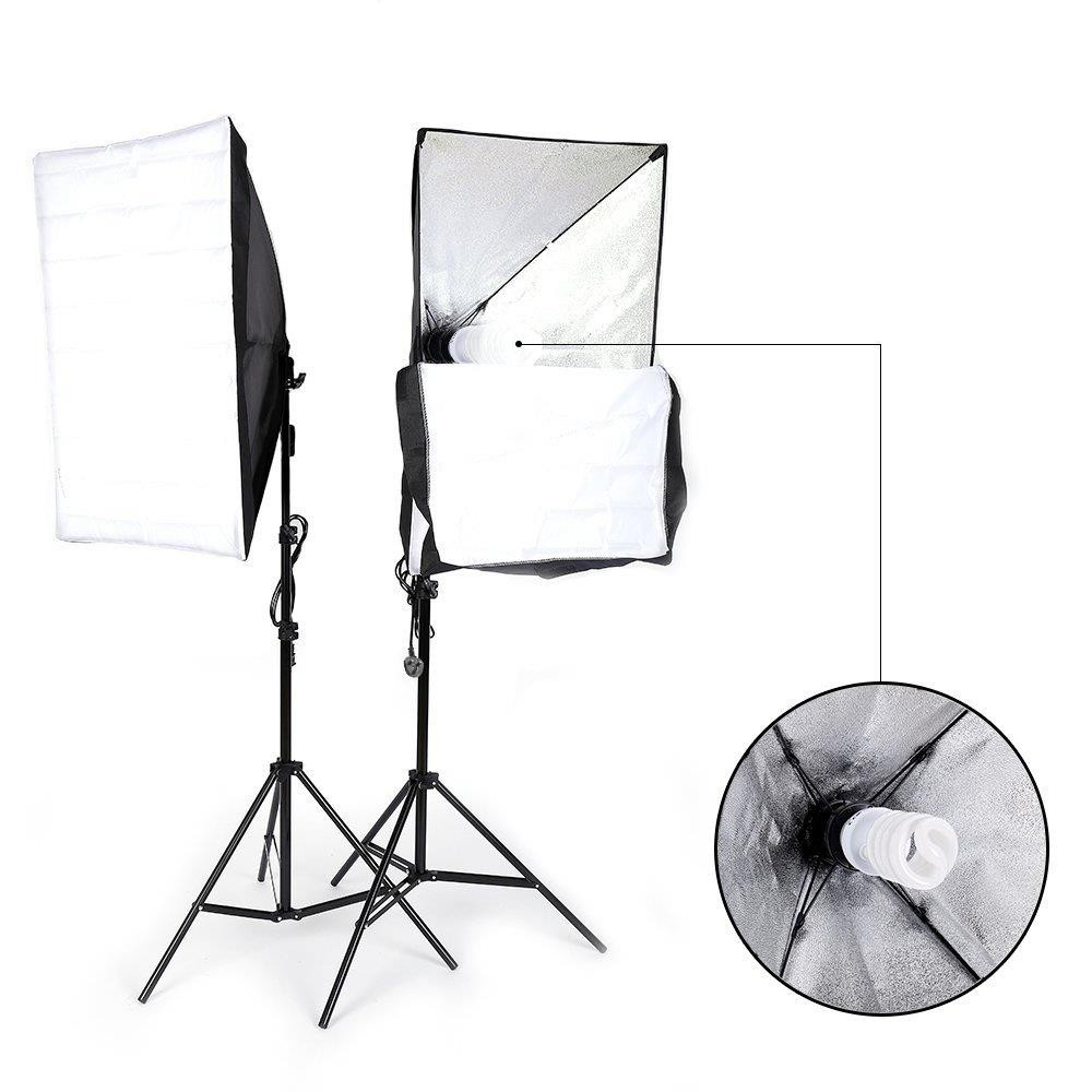 Kshioe Photography Studio Lighting Softbox Photo Light Backdrop Stand Kit
