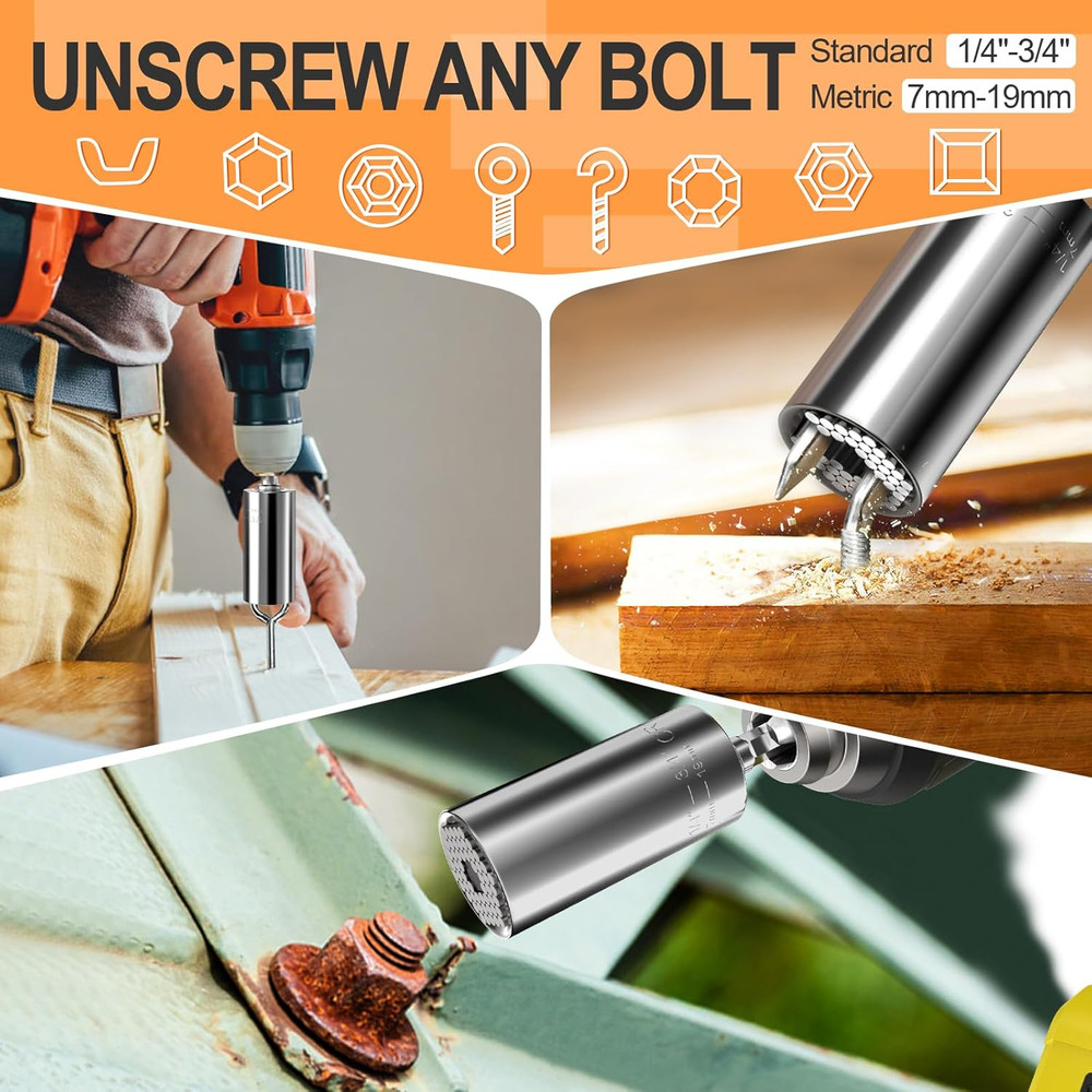 Universal Socket Tool Set with Power Drill Adapter - Perfect Valentine's Gift