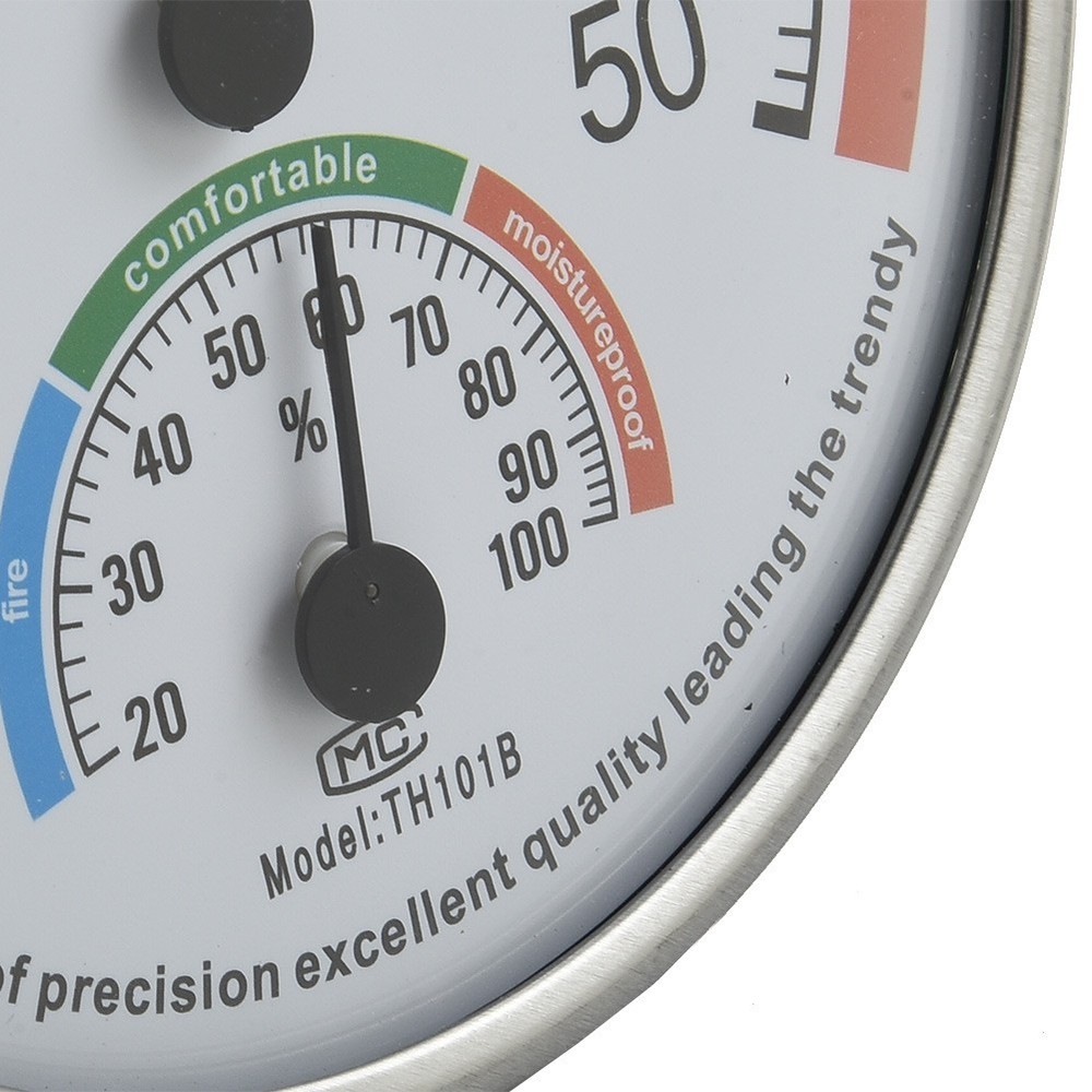 Hygrometer Thermometer ABS Range: 20-Diameter 13cm Classroom