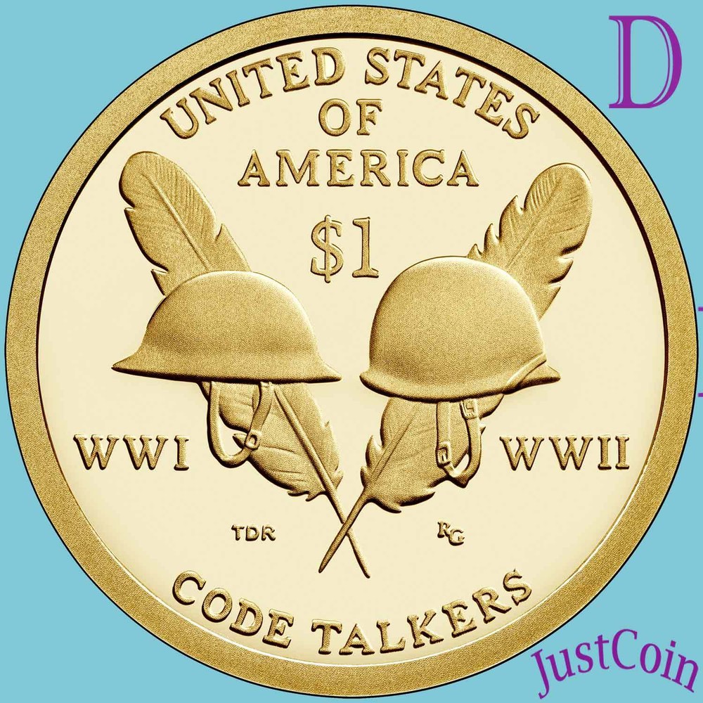 2016-D NATIVE AMERICAN SACAGAWEA CODE TALKERS DOLLARS FROM ROLLS UNCIRCULATED