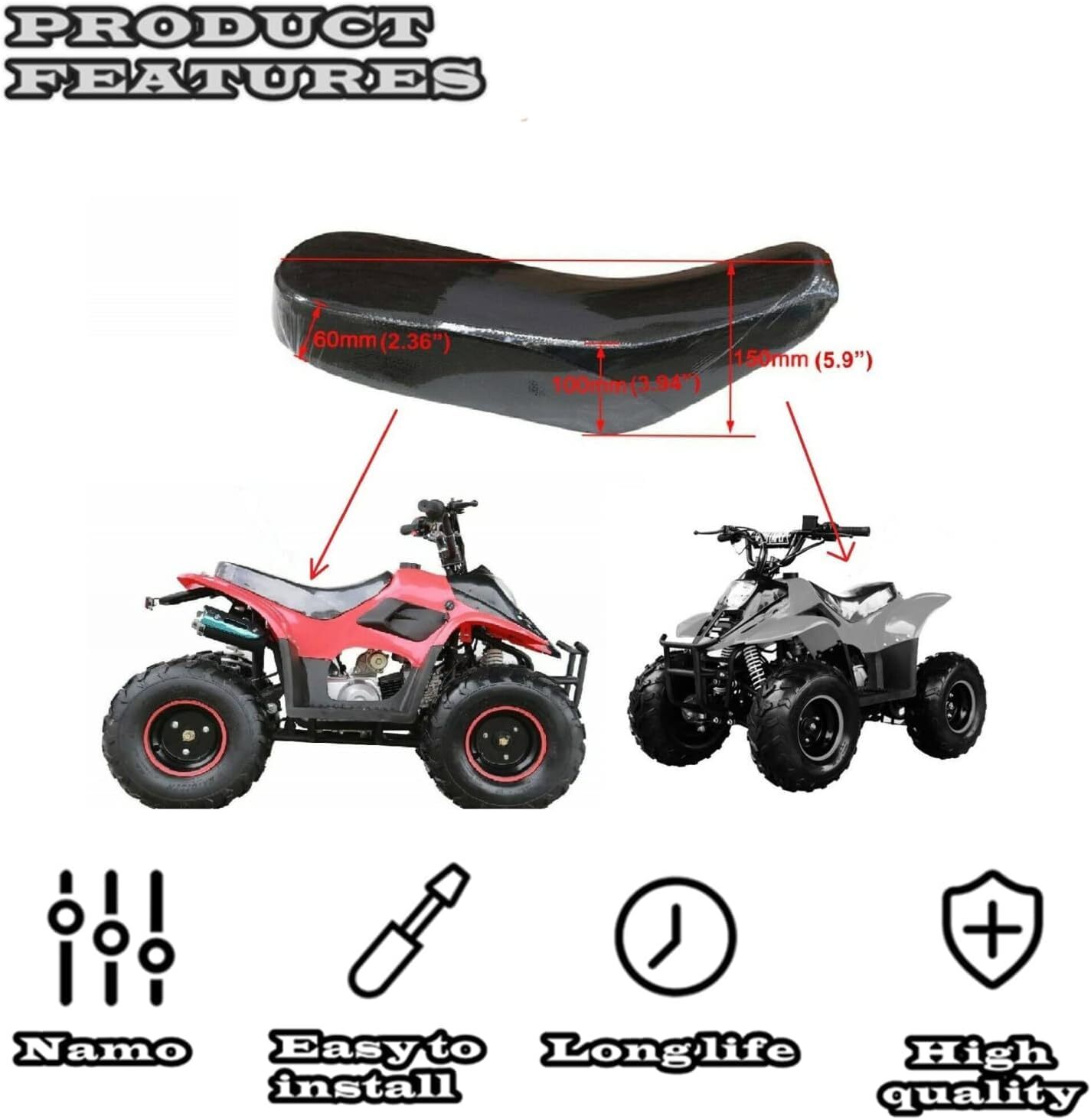 ATV Quad Body KIT Plastic Front RearOrangeFender FOR Taotao 49CC 50CC 90CC 110CC