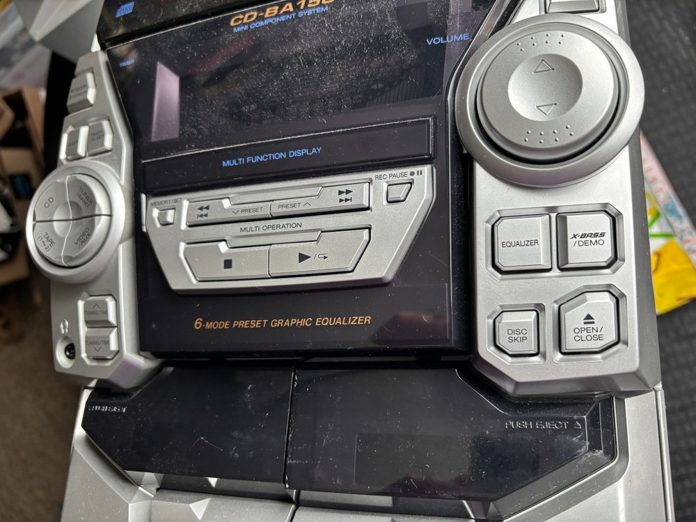 Sharp CD-BA150 Mini Component System with Pair CP-BA150 Speakers Tested CD Error