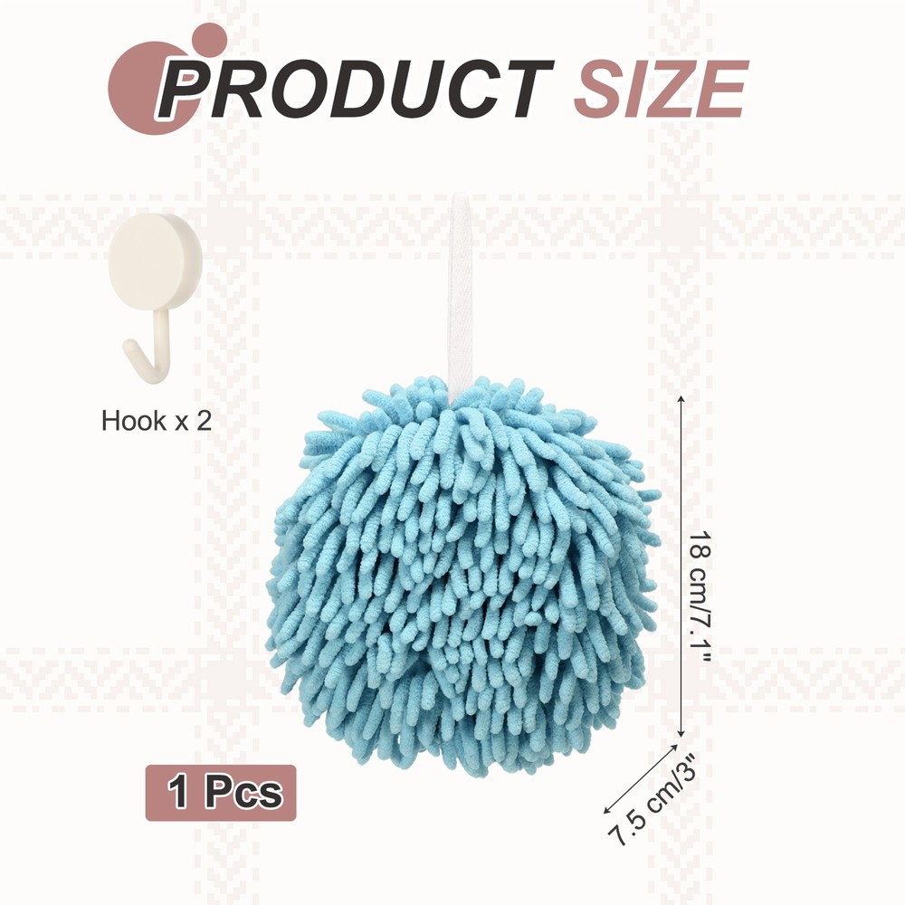 Hairy Ball Hand Towel with Ring, Celestial